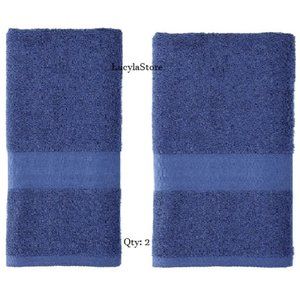 2 Brightnavy Bath Towel 100%Cotton Made in India
